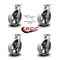 Service Caster 10'' Heavy Duty Semi Steel Cast Iron Swivel Caster Set with 2 Swivel Locks, 4PK CRAN-SCC-KP92S1030-SSR-BSL-2-S-2 - alternate 2
